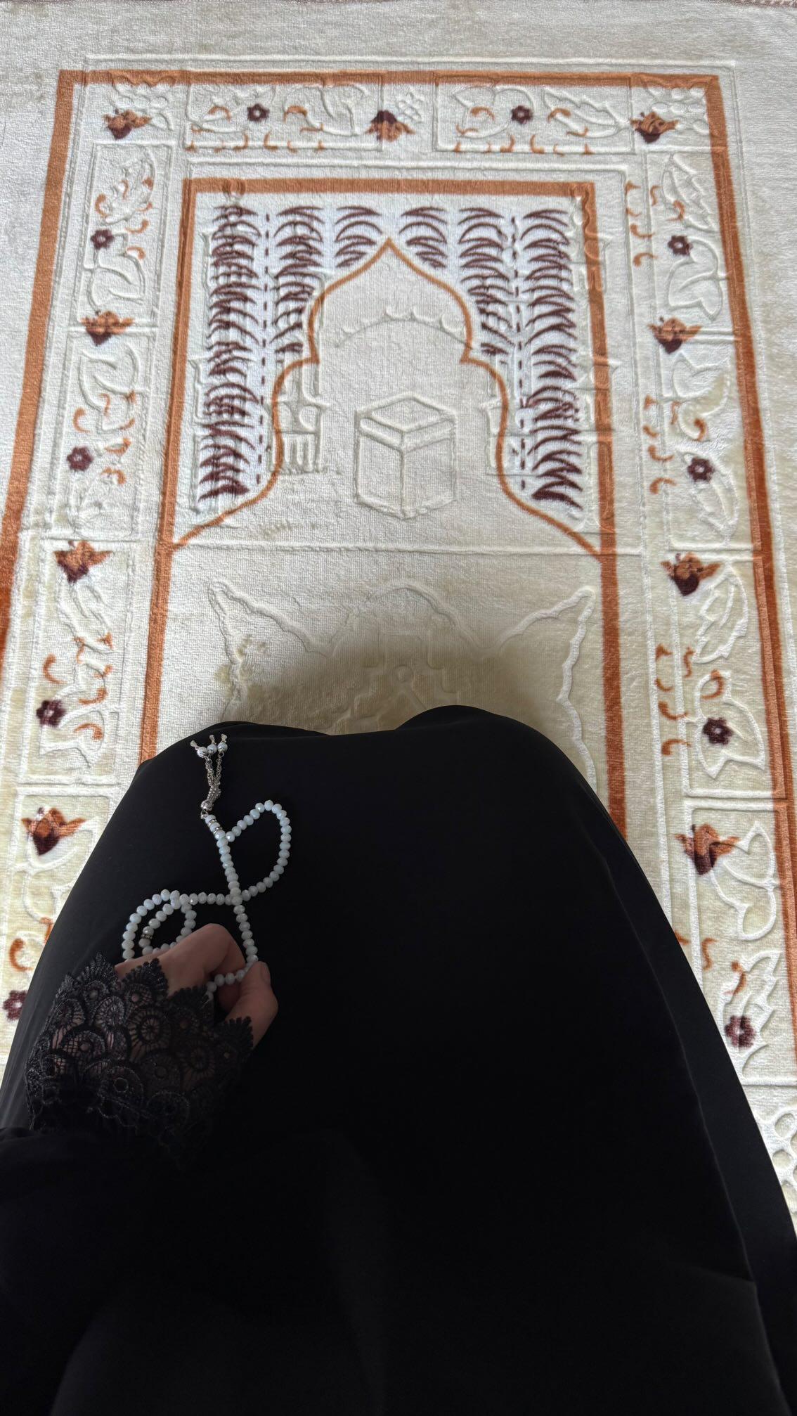 Bönematta i sammet -Beige-