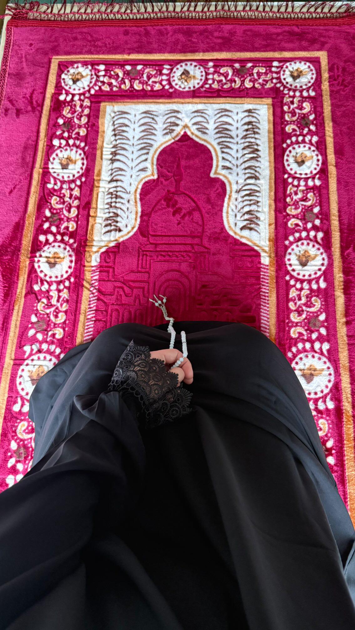 Bönematta i sammet - Röd -