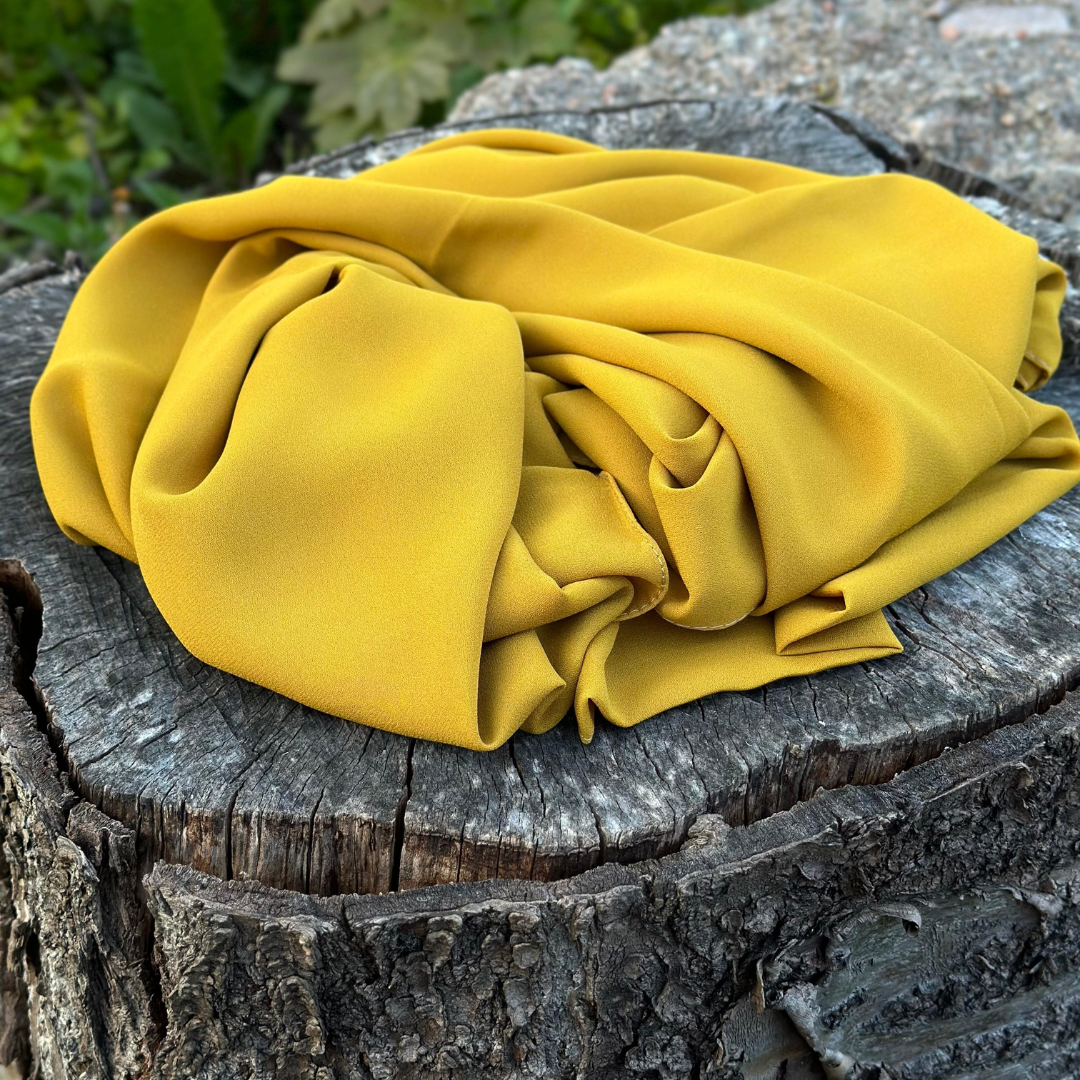 Premium Hijab Chiffon - Senapsguld -