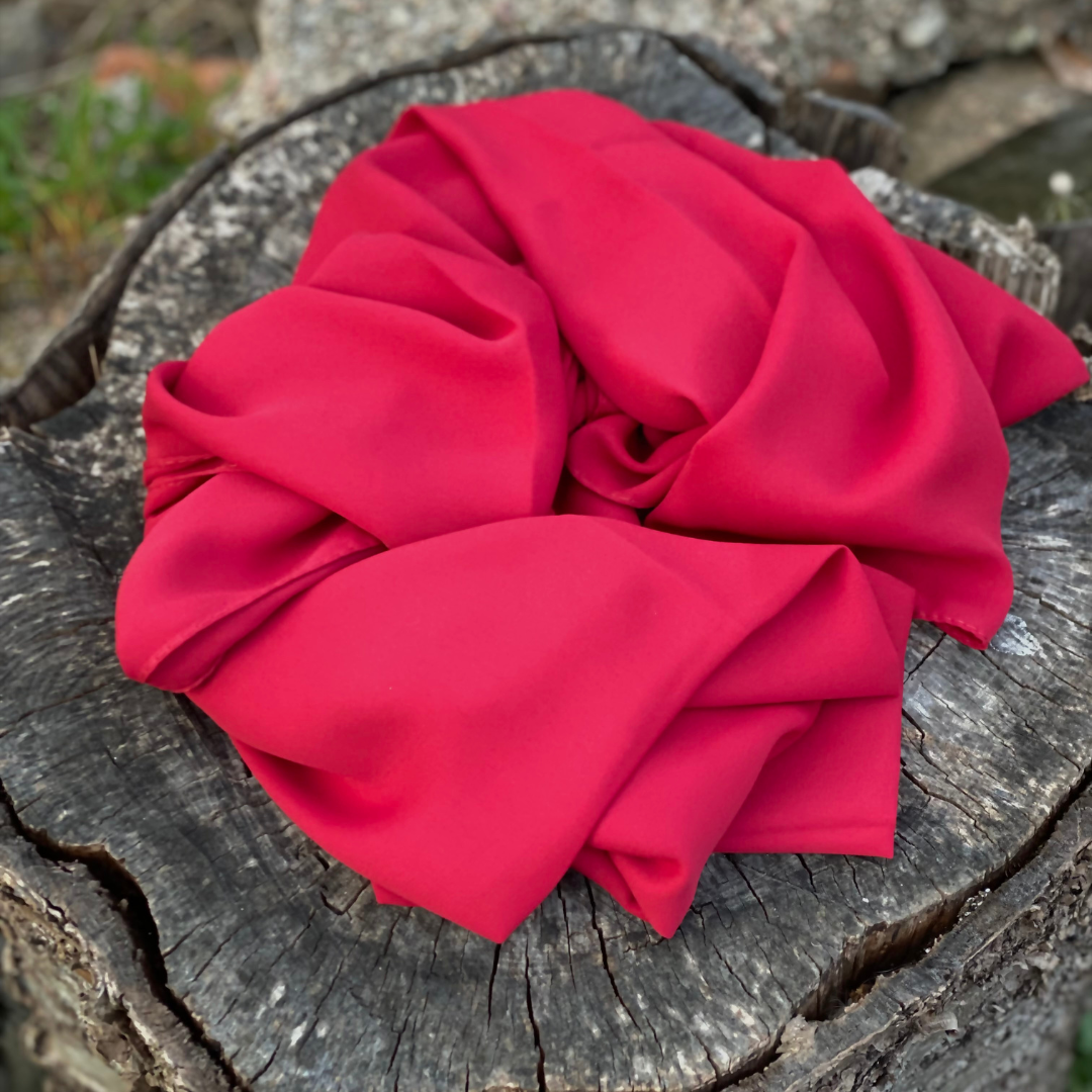 Premium Hijab Chiffon - Rubinröd -