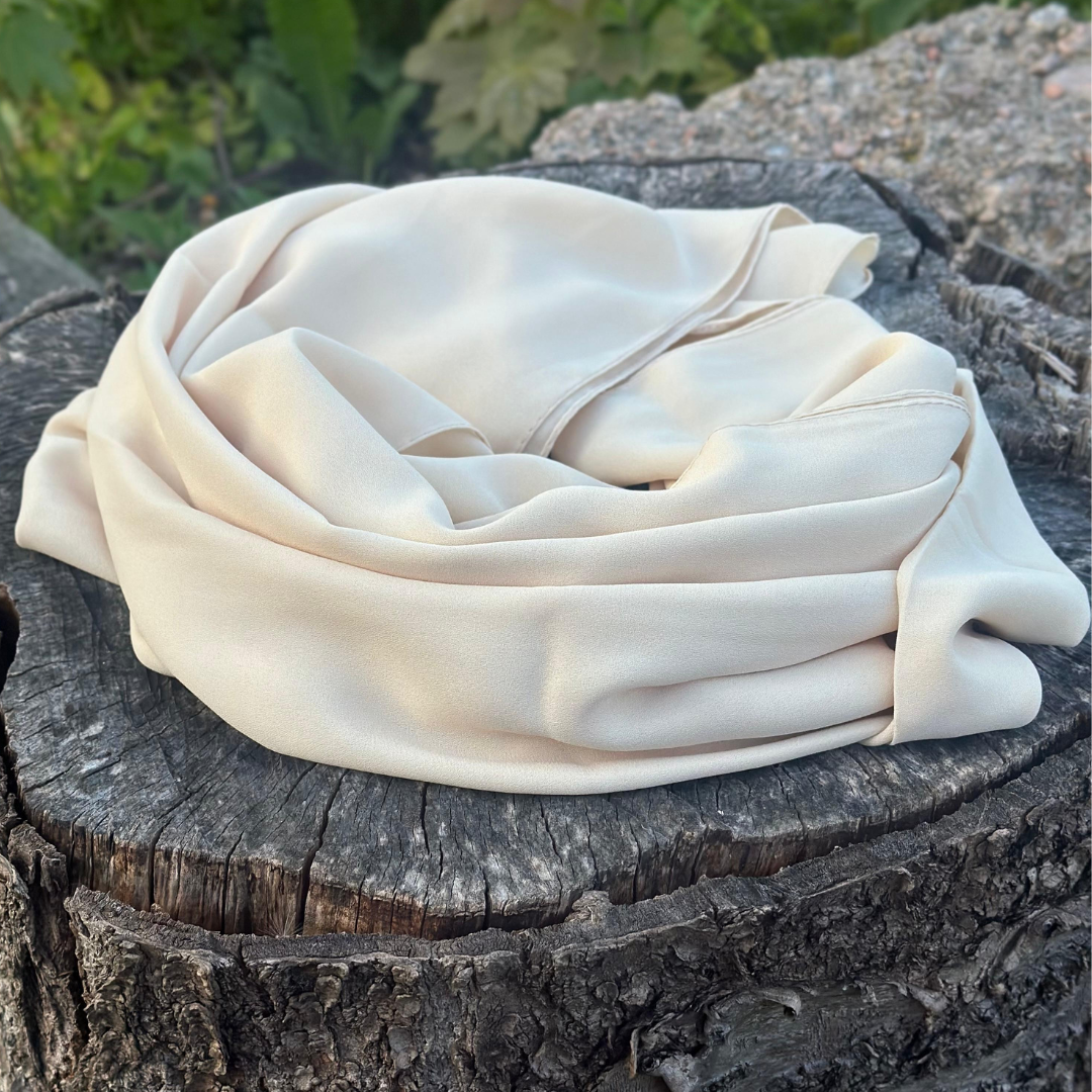 Hijab Chiffon Premium - Beige élégant -